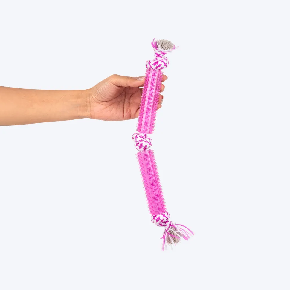 HUFT Taffy Twist Chew Toy For Dog - Pink