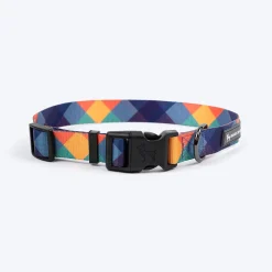 HUFT Technicolor Tartan Collar For Dog - Multicolor