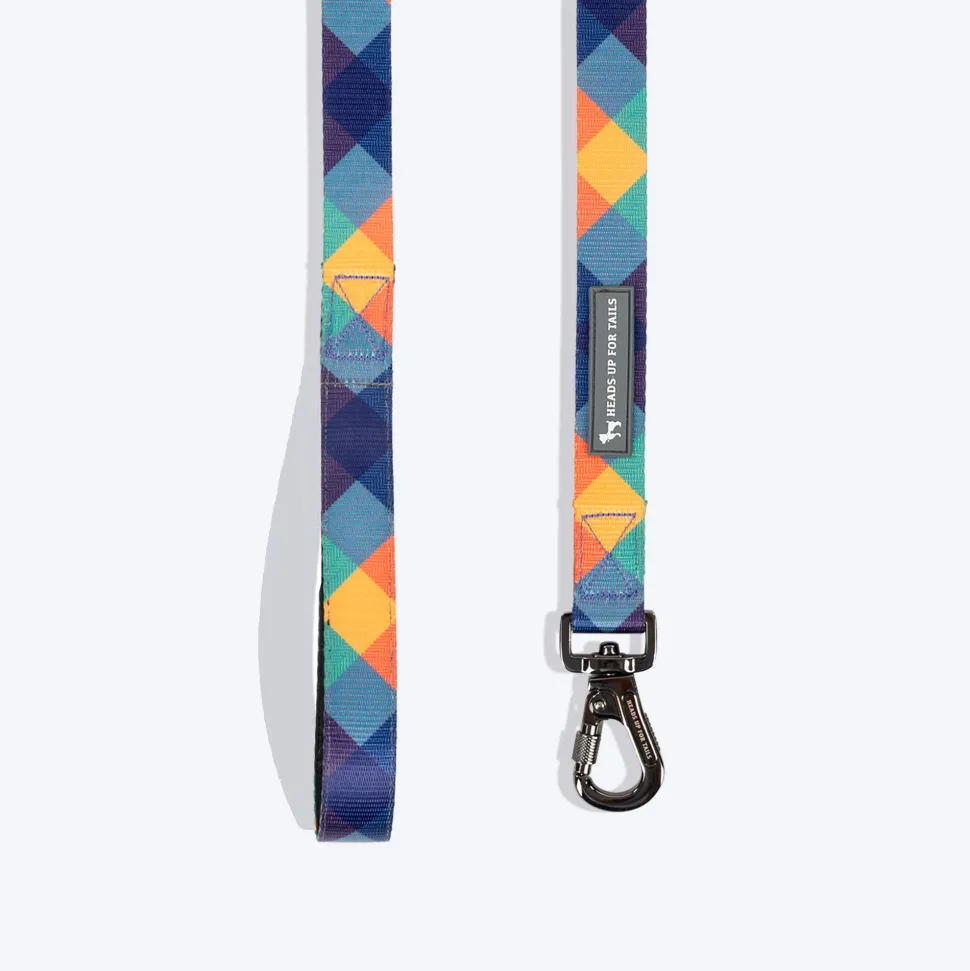 HUFT Technicolor Tartan Leash For Dog - Multicolor