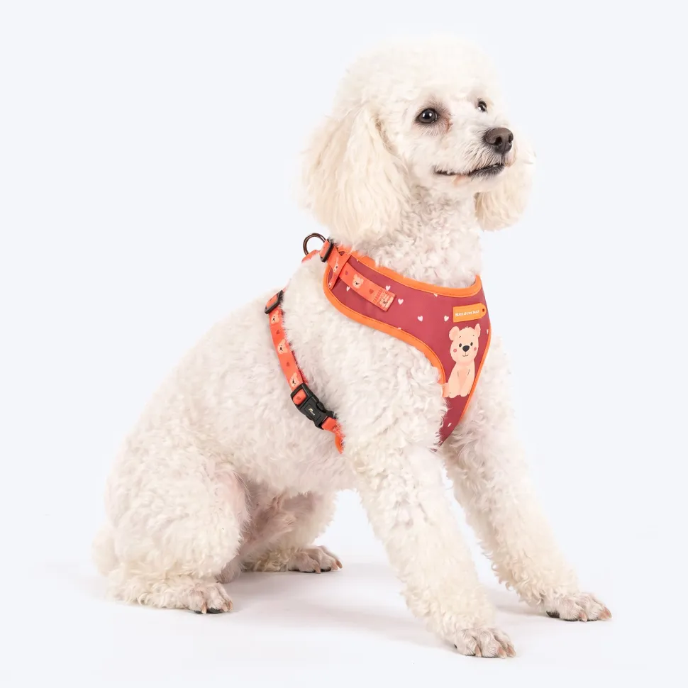 HUFT Teddy Adjustable Harness For Dog - Red