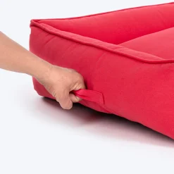 HUFT Teddy Classic Lounger Bed For Dog - Red