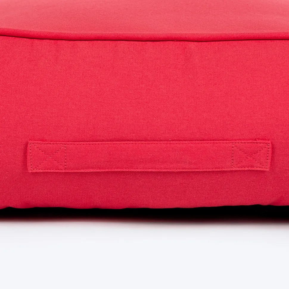 HUFT Teddy Classic Lounger Bed For Dog - Red