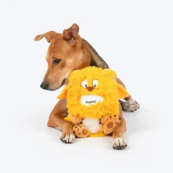 HUFT Toothy Nomster Plush Toy For Dog - Yellow
