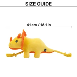 HUFT Triceratoopsie Squeaky Plush Toy For Dog - Yellow