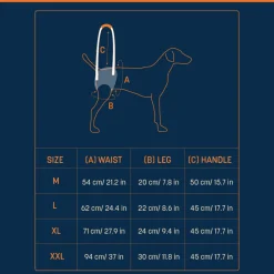 HUFT Trooper Hind Leg Support Lift Harness For Dogs - Navy Blue - Set Of 2