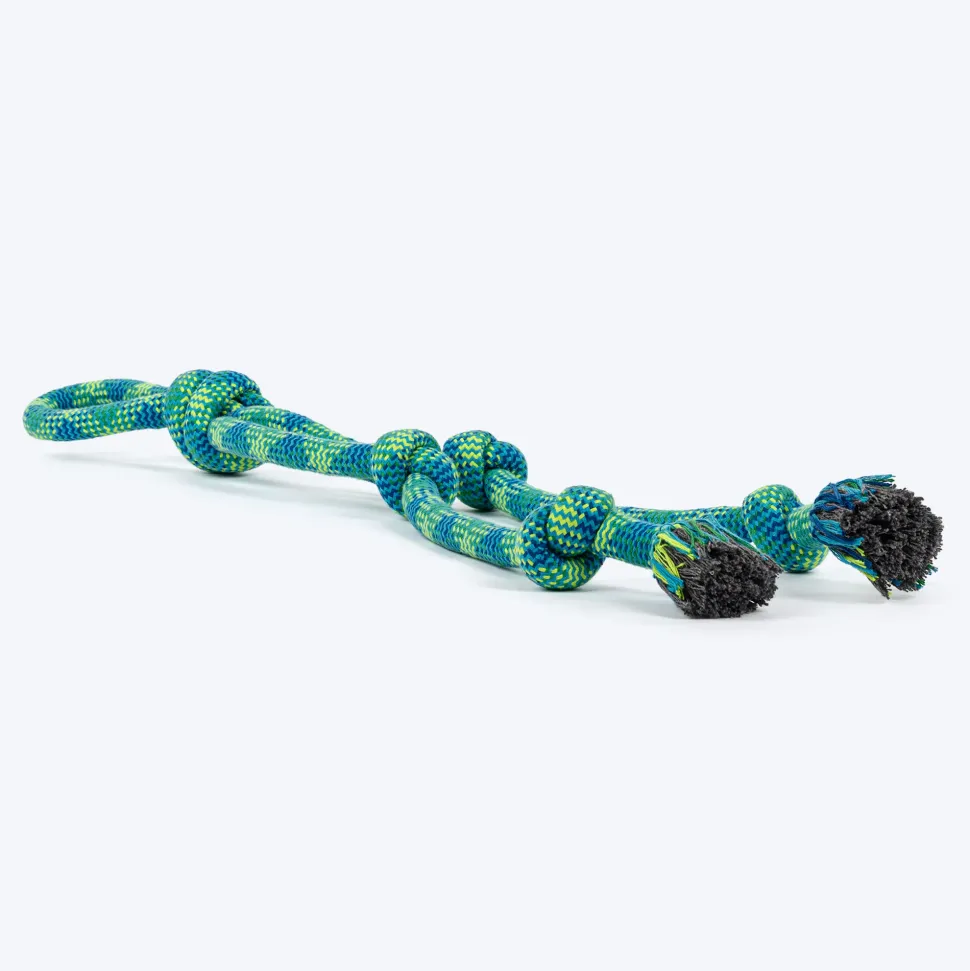 HUFT Tuggables Mighty Knots Rope Toy For Dog - Blue & Green