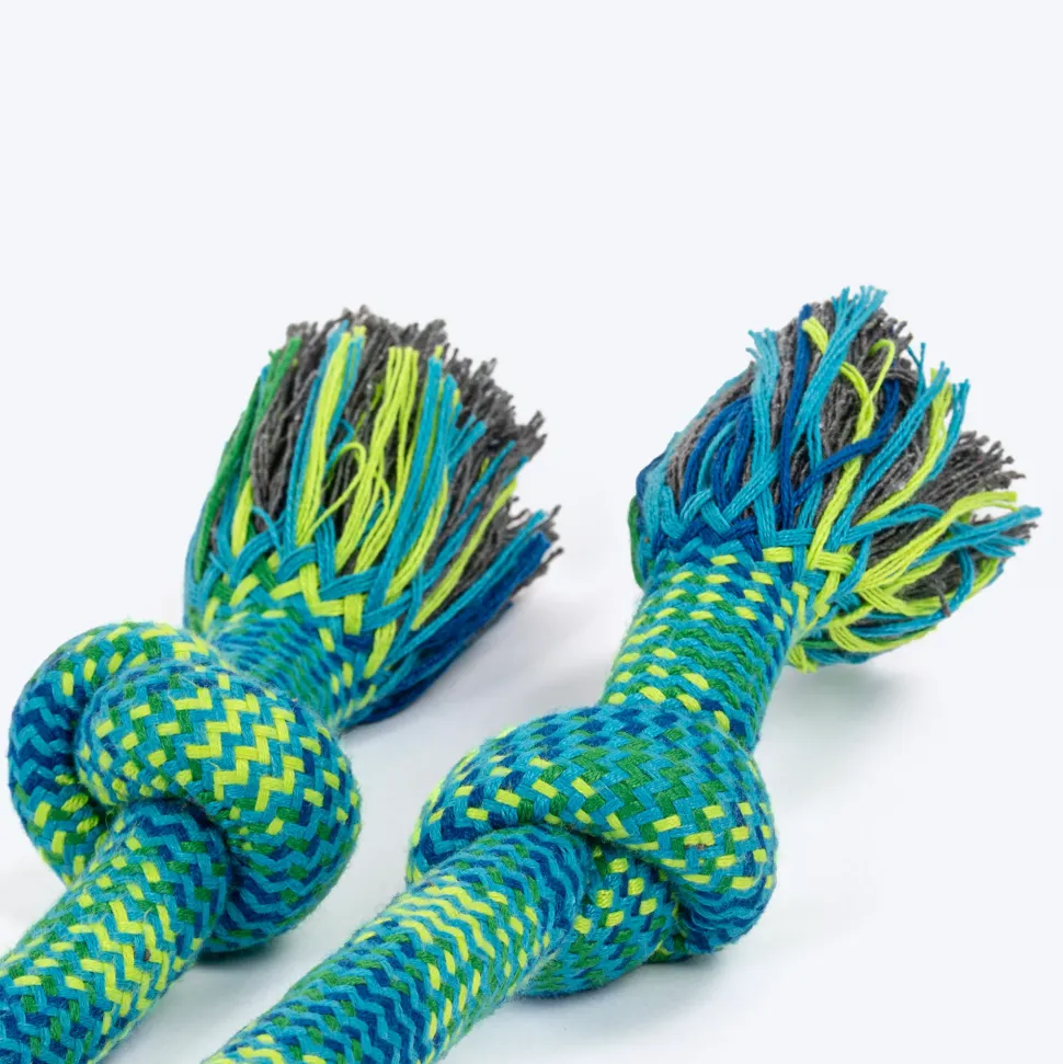 HUFT Tuggables Mighty Knots Rope Toy For Dog - Blue & Green