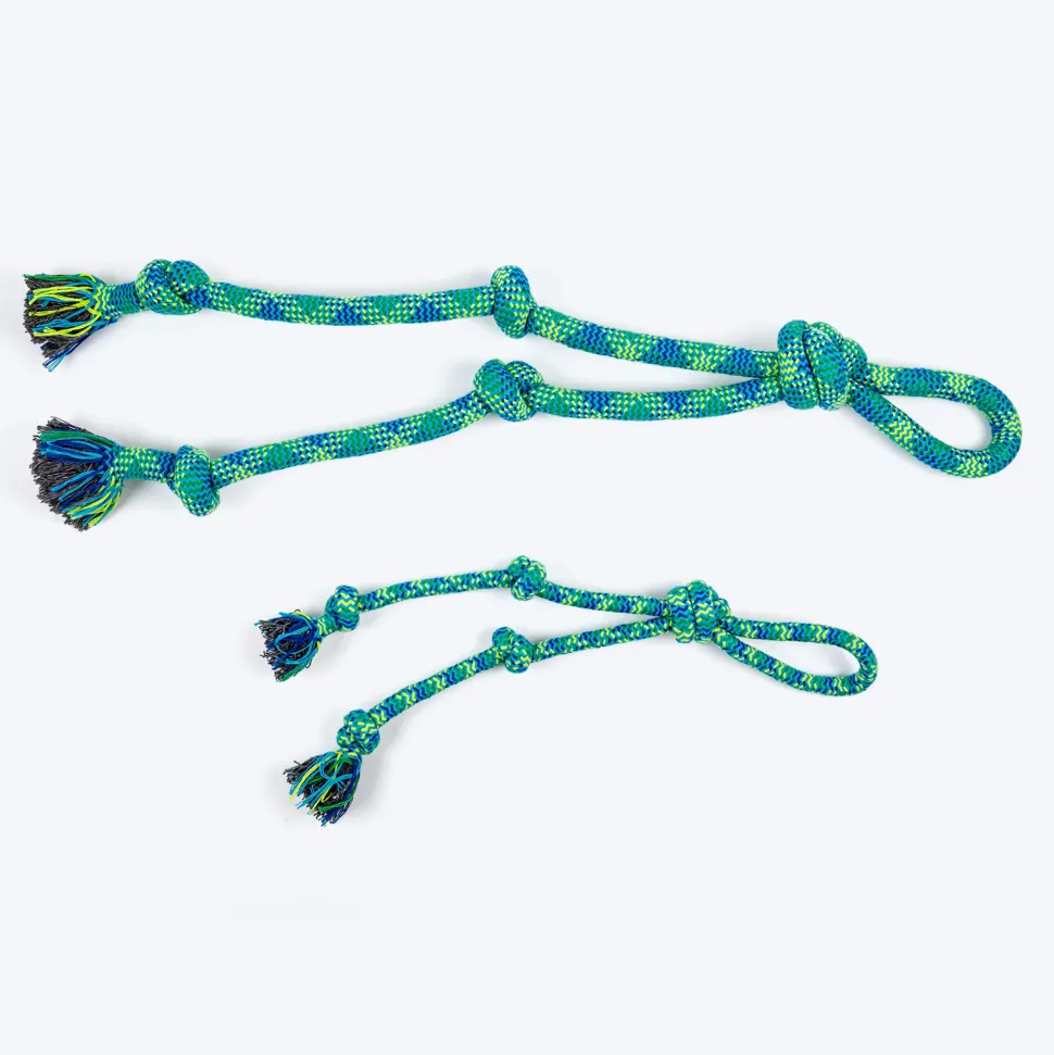 HUFT Tuggables Mighty Knots Rope Toy For Dog - Blue & Green