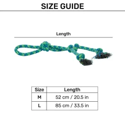 HUFT Tuggables Mighty Knots Rope Toy For Dog - Blue & Green