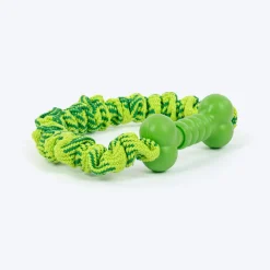 HUFT Tuggables Pull & Play Bungee Rope Toy For Dog - Light Green