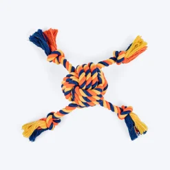HUFT Tuggables Rope Toy For Dog - Orange & Blue