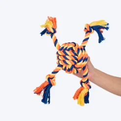 HUFT Tuggables Rope Toy For Dog - Orange & Blue
