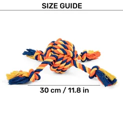 HUFT Tuggables Rope Toy For Dog - Orange & Blue