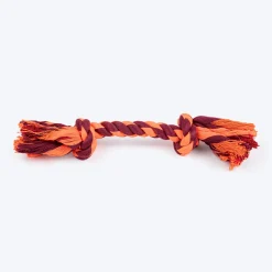 HUFT Tuggables Rope Toy For Dog- Maroon & Orange