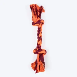 HUFT Tuggables Rope Toy For Dog- Maroon & Orange