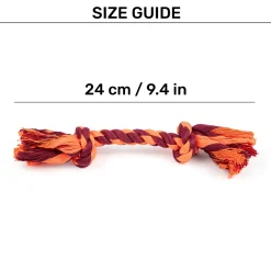 HUFT Tuggables Rope Toy For Dog- Maroon & Orange