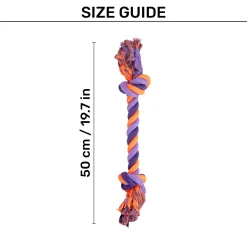 HUFT Tuggables Rope Toy For Dog - Orange & Mauve