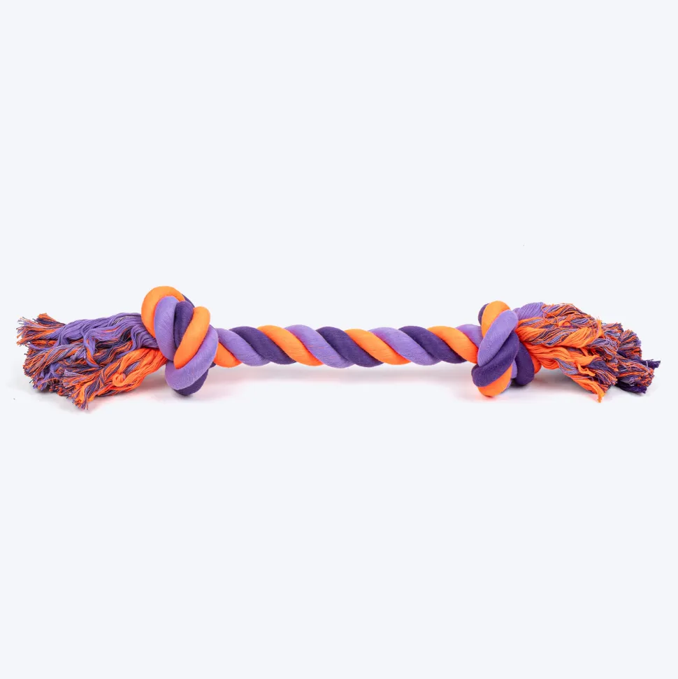 HUFT Tuggables Rope Toy For Dog - Orange & Mauve
