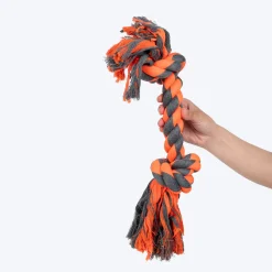 HUFT Tuggables Rope Toy For Dog - Grey & Orange