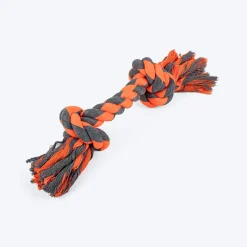 HUFT Tuggables Rope Toy For Dog - Grey & Orange