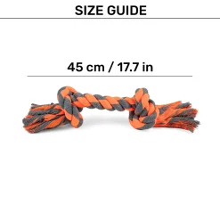 HUFT Tuggables Rope Toy For Dog - Grey & Orange