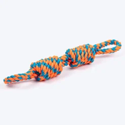 HUFT Tuggables Rope Toy For Dog - Orange & Blue