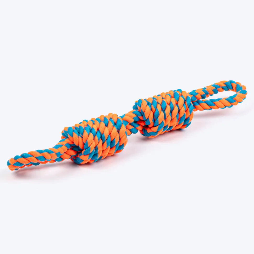 HUFT Tuggables Rope Toy For Dog - Orange & Blue