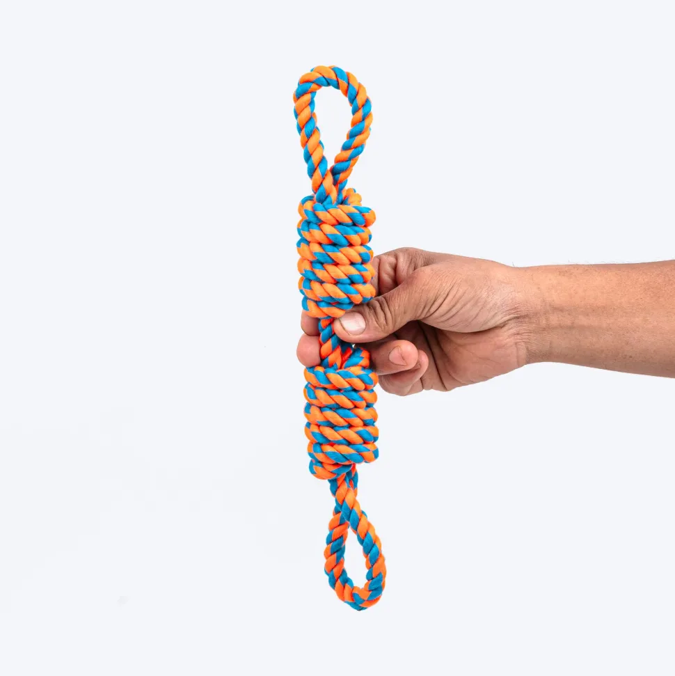 HUFT Tuggables Rope Toy For Dog - Orange & Blue