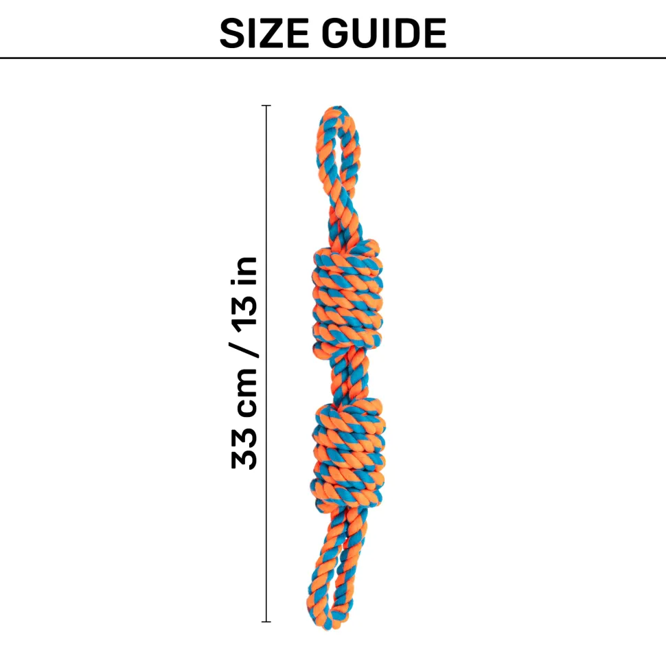 HUFT Tuggables Rope Toy For Dog - Orange & Blue