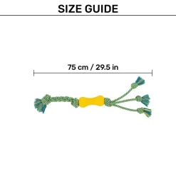 HUFT Tuggables Silly Strings Rope Toy For Dog - Blue & Yellow