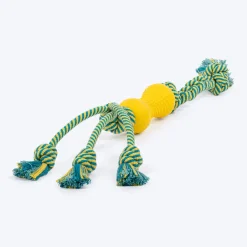 HUFT Tuggables Silly Strings Rope Toy For Dog - Blue & Yellow