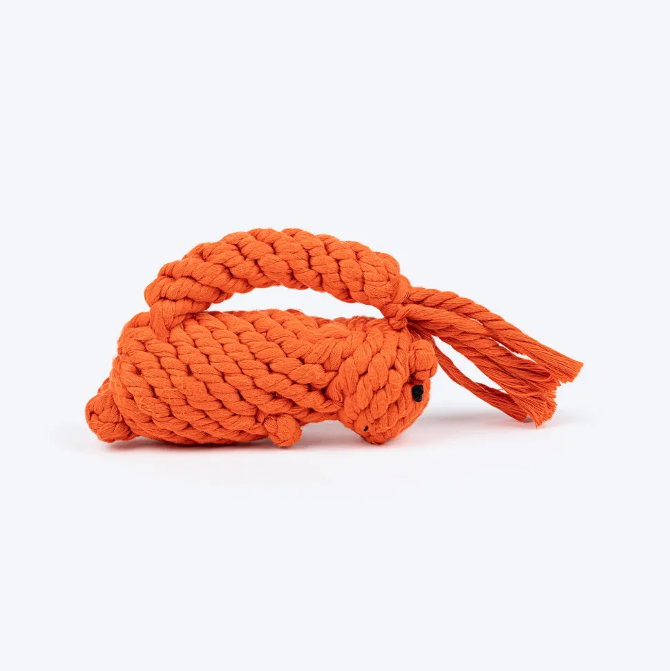 HUFT Tuggables Squirrel Rope Toy For Dog - Orange