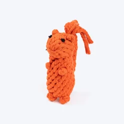 HUFT Tuggables Squirrel Rope Toy For Dog - Orange