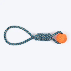 HUFT Tuggables Tug Twister Rope Toy For Dog - Blue & Orange