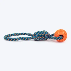 HUFT Tuggables Tug Twister Rope Toy For Dog - Blue & Orange