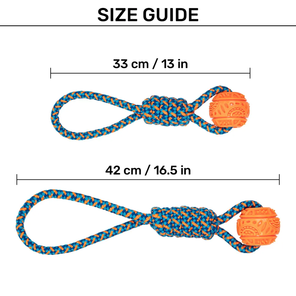 HUFT Tuggables Tug Twister Rope Toy For Dog - Blue & Orange