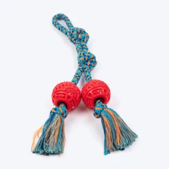 HUFT Tuggables Twin Tossers Rope Toy For Dog - Blue & Red