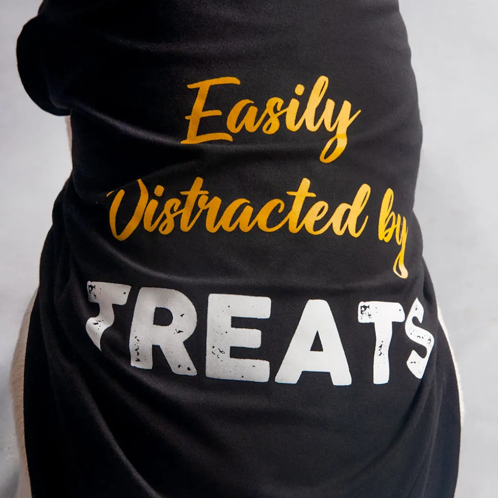 HUFT Twinning - Easily Distracted T-Shirt For Dogs - Black