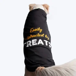 HUFT Twinning - Easily Distracted T-Shirt For Dogs - Black