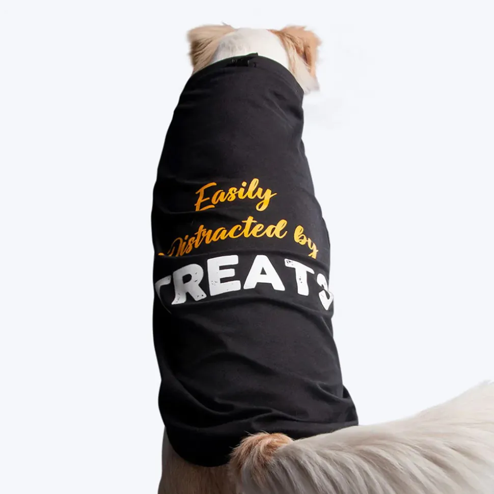 HUFT Twinning - Easily Distracted T-Shirt For Dogs - Black