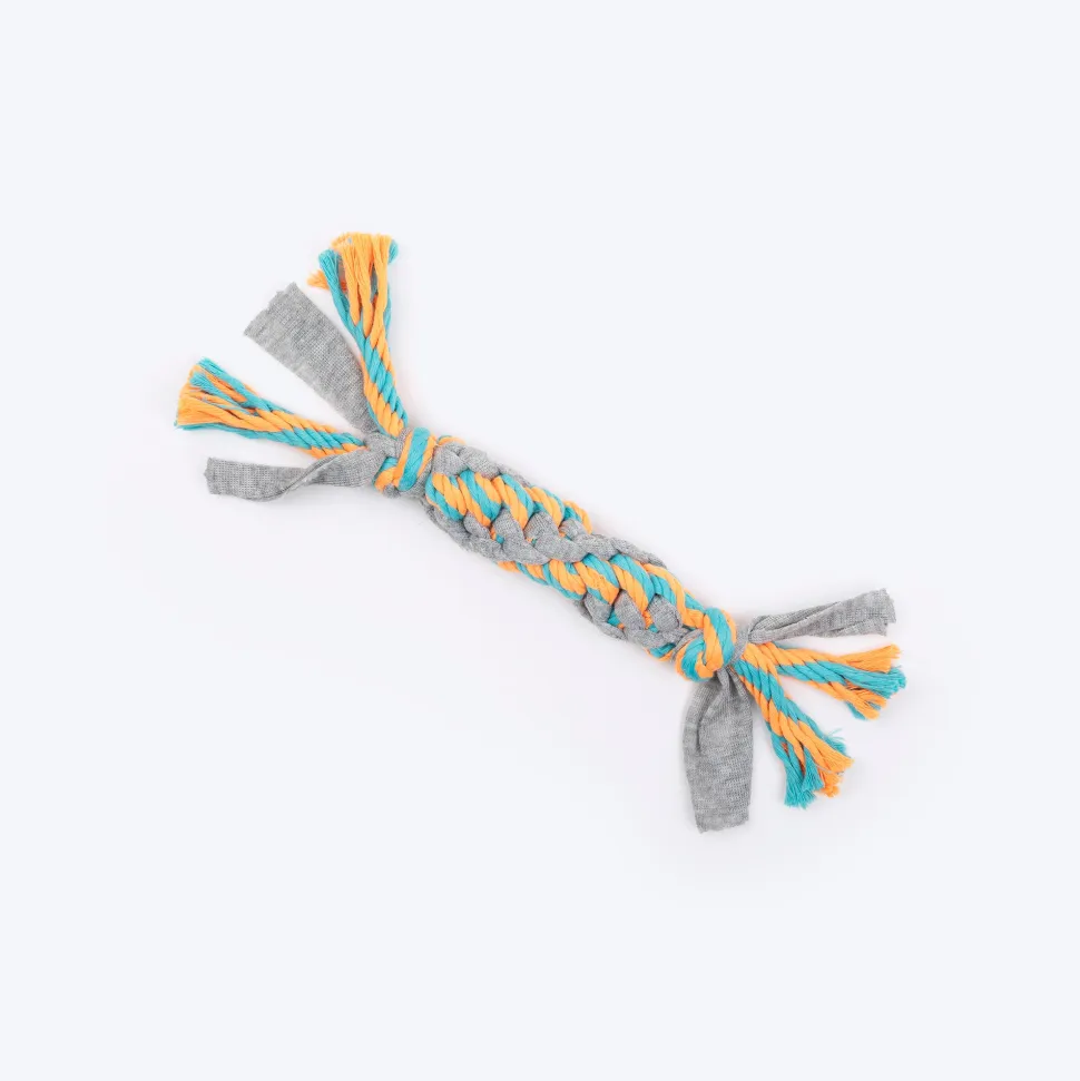 HUFT Twisty Tuggy Rope Toy for Puppies & Small Dogs - Multicolor