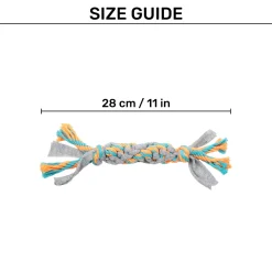 HUFT Twisty Tuggy Rope Toy for Puppies & Small Dogs - Multicolor