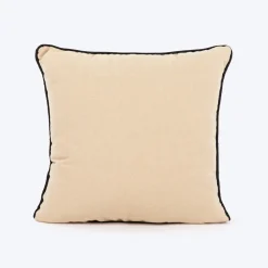 HUFT Whisker Love Printed Cushion For Pet Lovers - Beige & Black