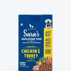 HUFT Wholesome Chicken, Turkey Food & Yum Nums Blueberry Treats Combo For Dog