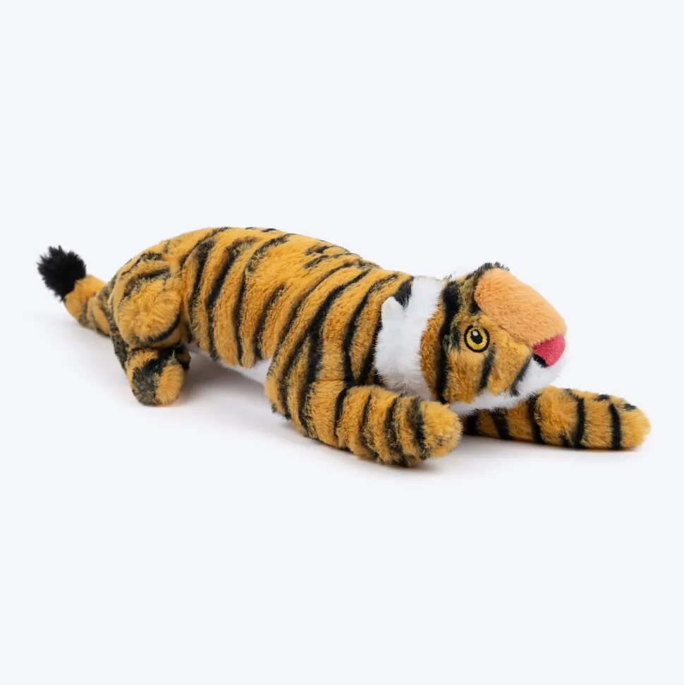 HUFT Wild Tiggy Squeaky Plush Toy For Dog - Yellow