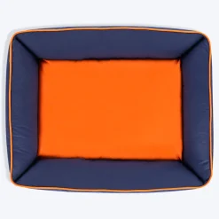 HUFT Woofie Classic Lounger Bed For Dog - Blue & Orange