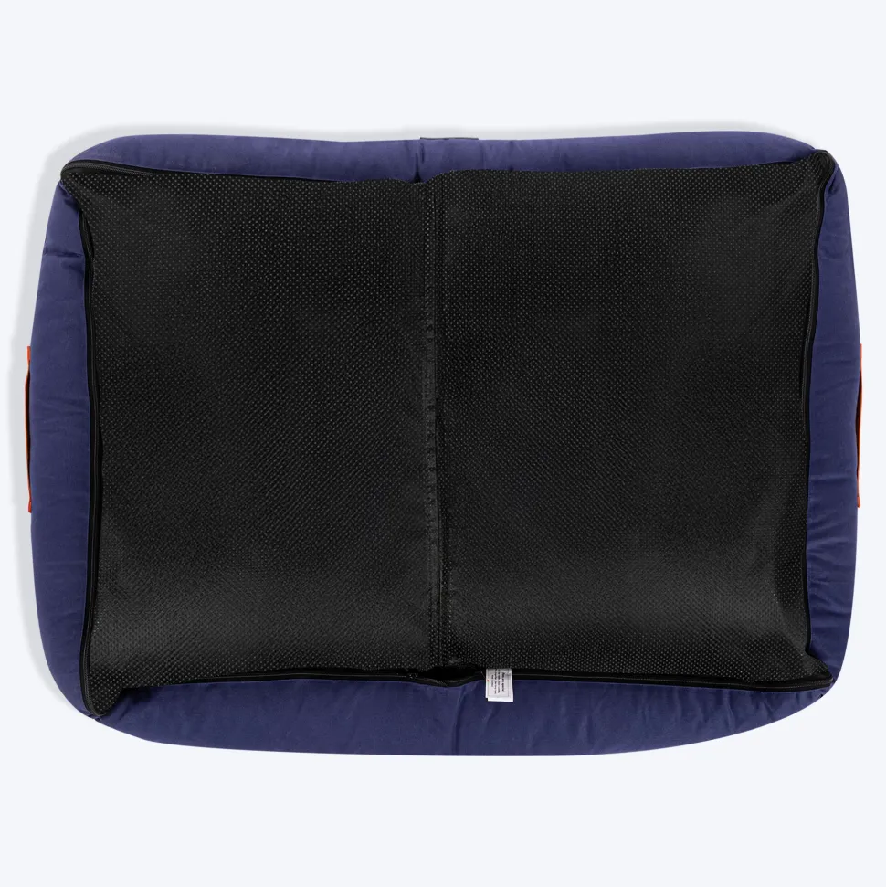 HUFT Woofie Classic Lounger Bed For Dog - Blue & Orange