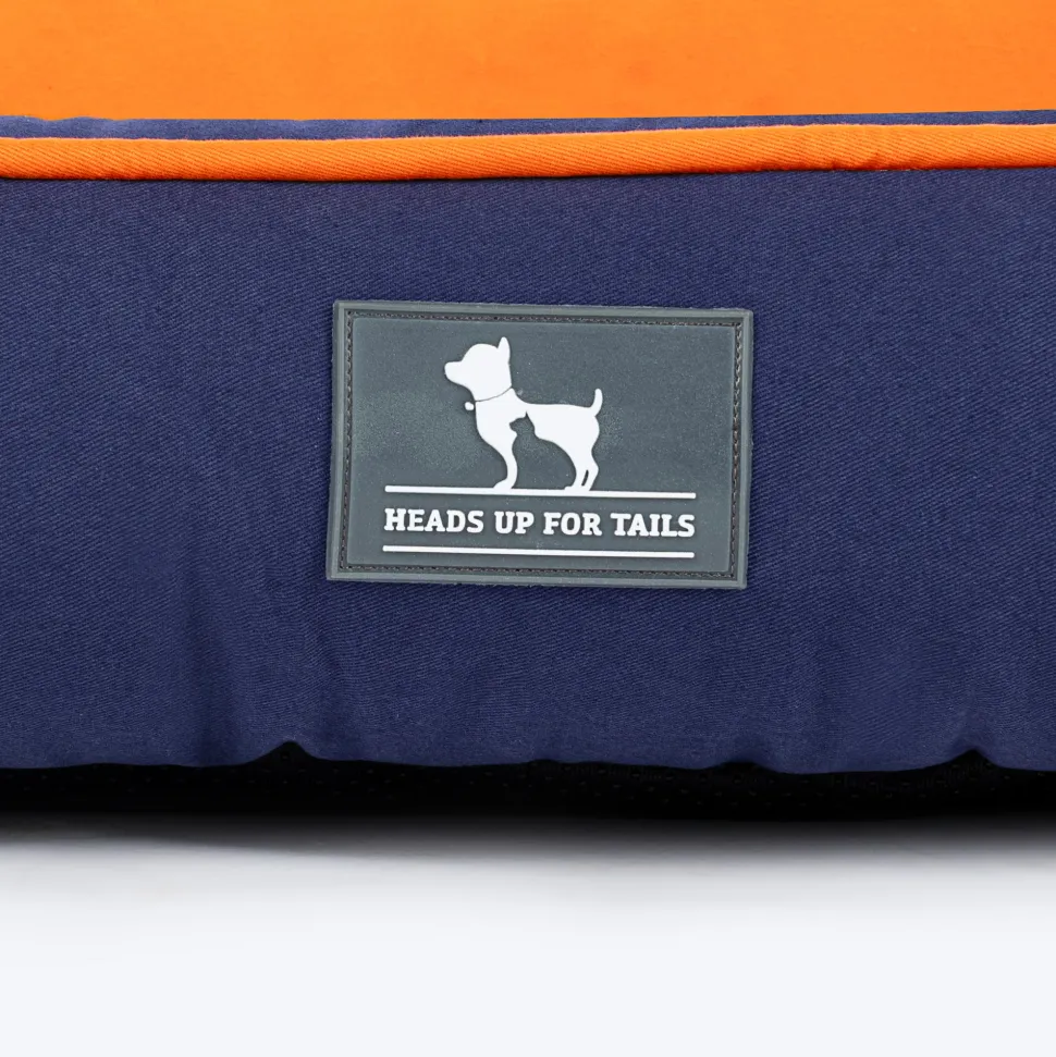 HUFT Woofie Classic Lounger Bed For Dog - Blue & Orange