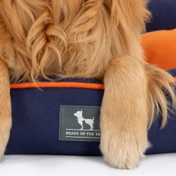 HUFT Woofie Classic Lounger Bed For Dog - Blue & Orange