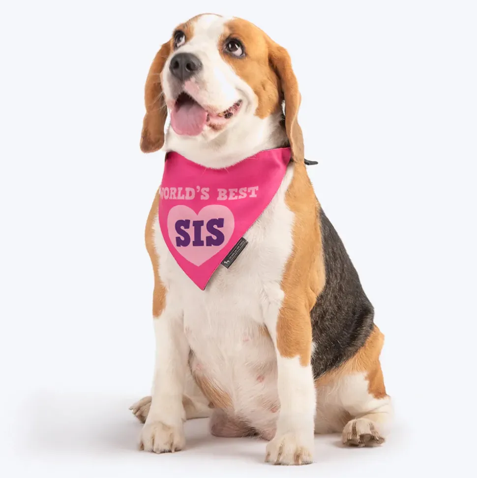 HUFT World's Best Sis Dog Bandana